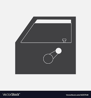 Black icon on white background car door vector image