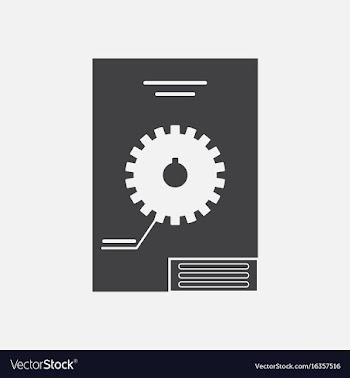 Black icon on white background car gear scheme vector image