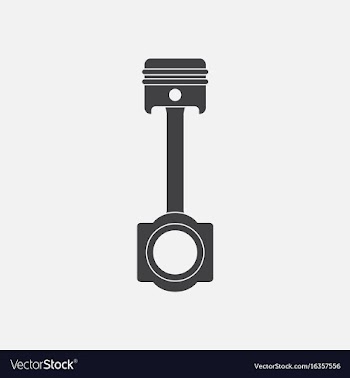 Black icon on white background car piston vector image