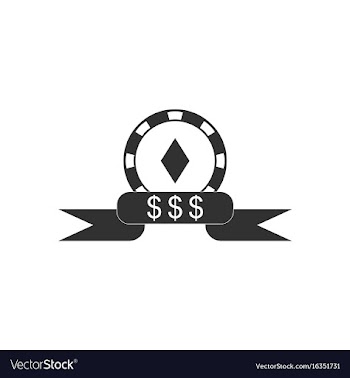 Black icon on white background casino chip dollar vector image