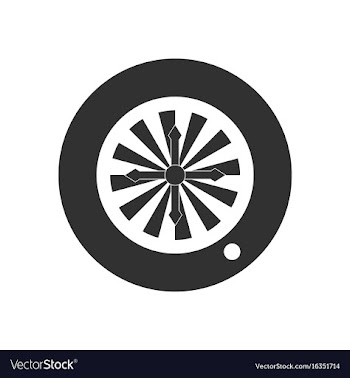 Black icon on white background casino roulette vector image