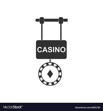 Black icon on white background casino street vector image