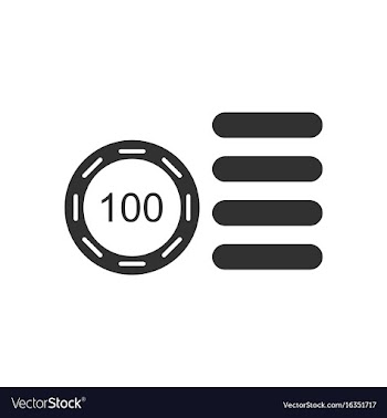 Black icon on white background casino stuff chip vector image