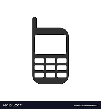 Black icon on white background cellphone vector image