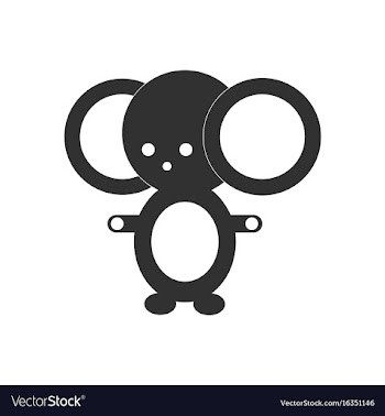 Black icon on white background cheburashka vector image