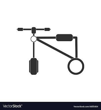 Black icon on white background children bicycle vector image