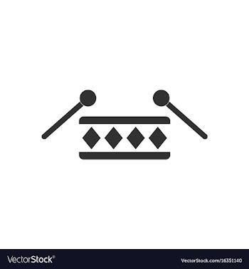Black icon on white background children musical vector image