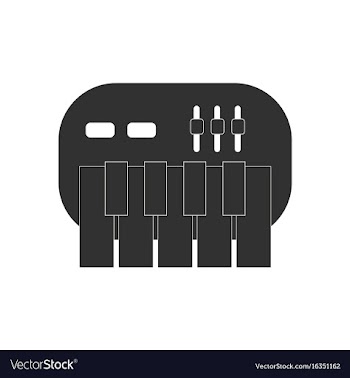 Black icon on white background children musical vector image