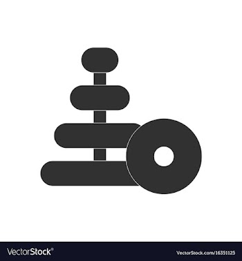 Black icon on white background children ring toy vector image