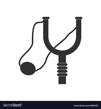 Black icon on white background children slingshot vector image