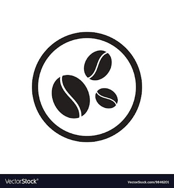 Black icon on white background coffee beans vector image