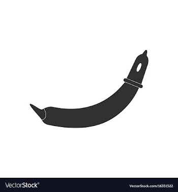 Black icon on white background condom on banana vector image