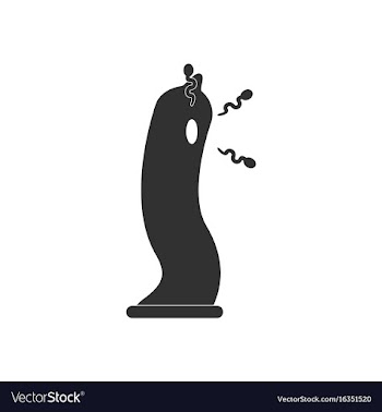 Black icon on white background condom silhouette vector image