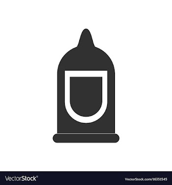 Black icon on white background condom silhouette vector image