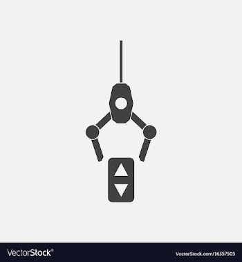 Black icon on white background crane lifts vector image