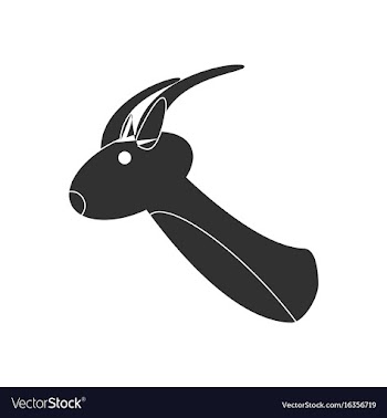 Black icon on white background deer head vector image