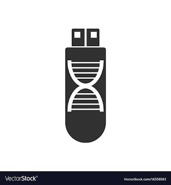 Black icon on white background dna memory vector image
