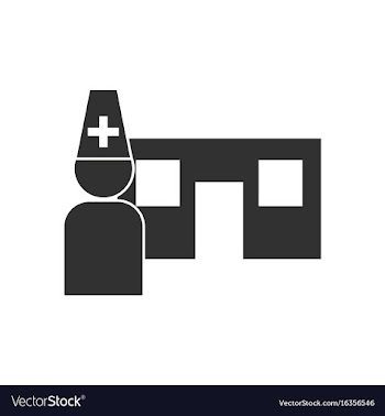 Black icon on white background doctor and hospital vector image