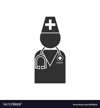 Black icon on white background doctor silhouette vector image