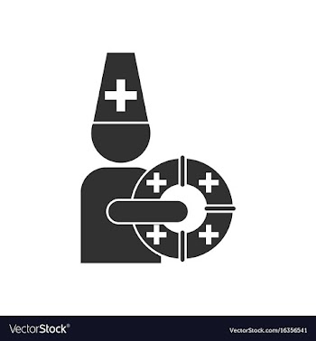 Black icon on white background doctor with vector image