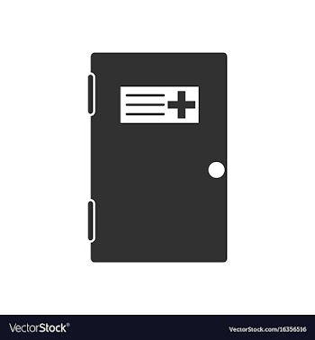 Black icon on white background doctors door vector image