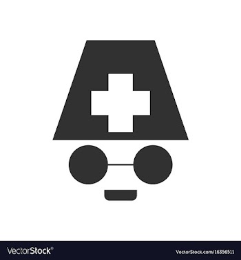 Black icon on white background doctors face vector image