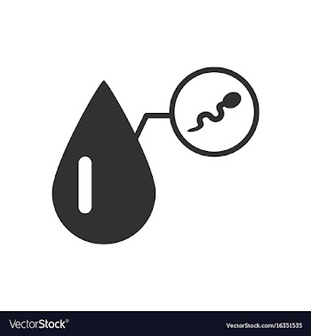 Black icon on white background drop of sperm vector image