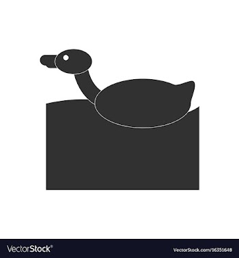 Black icon on white background duck silhouette vector image