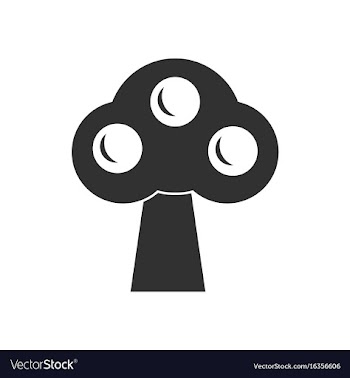 Black icon on white background ecological tree vector image