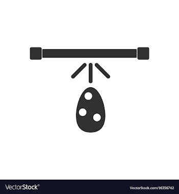 Black icon on white background effect on egg vector image
