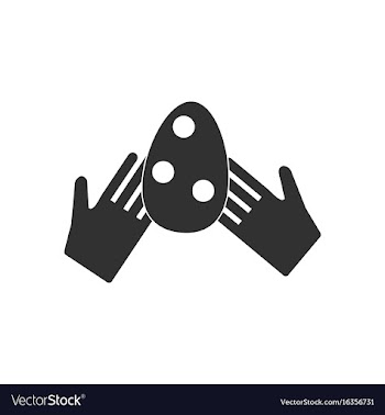 Black icon on white background egg in hands vector image