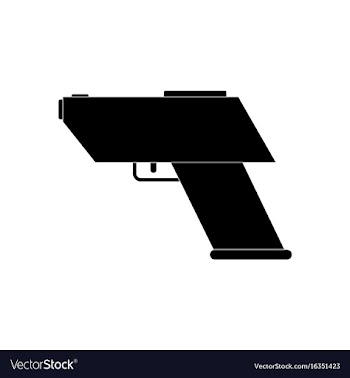 Black icon on white background electric gun vector image