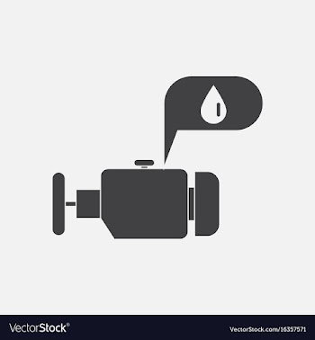 Black icon on white background engine and oil vector image