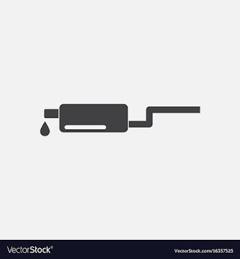 Black icon on white background exhaust pipe and vector image