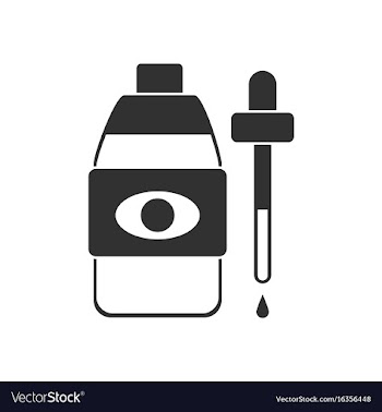 Black icon on white background eye drops icon vector image