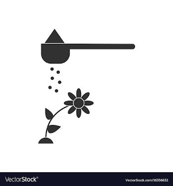 Black icon on white background fertilizer and vector image