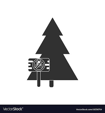 Black icon on white background fir-tree with vector image