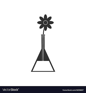 Black icon on white background flower in test tube vector image