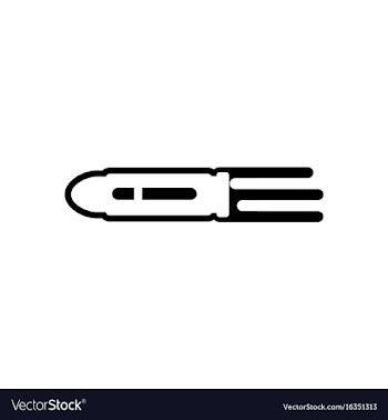 Black icon on white background flying bullet with vector image