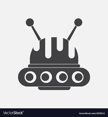 Black icon on white background flying saucer and vector image