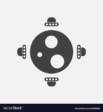 Black icon on white background flying saucers vector image