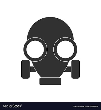 Black icon on white background gas mask vector image
