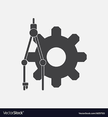 Black icon on white background gear and tool vector image