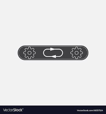 Black icon on white background gears in process vector image