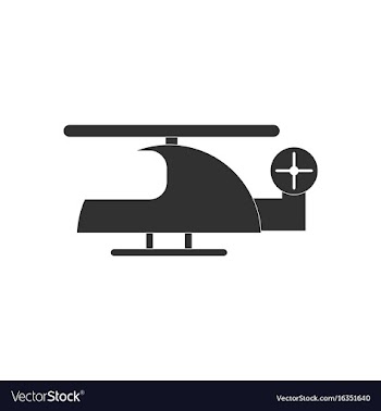 Black icon on white background helicopter toy vector image