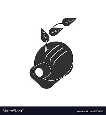 Black icon on white background helmet and plant vector image