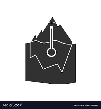 Black icon on white background iceberg and vector image