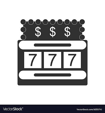 Black icon on white background jackpot machine vector image