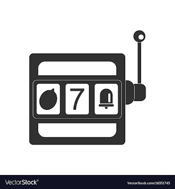 Black icon on white background jackpot machine vector image