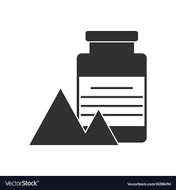 Black icon on white background jar and pyramids vector image